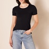 image:imageAmazon Essentials Womens RegularFit ShortSleeve Crewneck TShirt MultipacksWhite Mariner StripeBlack