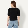 image:imageAmazon Essentials Womens RelaxedFit Crochet ShortSleeve CardiganBlack