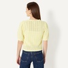 image:imageAmazon Essentials Womens RelaxedFit Crochet ShortSleeve CardiganPastel Yellow