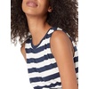 image:imageAmazon Essentials Womens RelaxedFit Sleeveless Muscle Tank TopNavy White Placed Stripe
