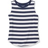 image:imageAmazon Essentials Womens RelaxedFit Sleeveless Muscle Tank TopNavy White Placed Stripe