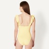 image:imageAmazon Essentials Womens Ruffle VNeck OnePiece SwimsuitLight Yellow