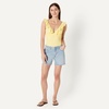 image:imageAmazon Essentials Womens Ruffle VNeck OnePiece SwimsuitLight Yellow
