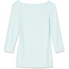 image:imageAmazon Essentials Womens SlimFit 34 Sleeve Boat Neck Cotton Modal Micro Rib TShirtAqua Blue