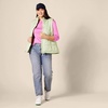 image:imageAmazon Essentials Womens SlimFit 34 Sleeve Boat Neck Cotton Modal Micro Rib TShirtBright Pink