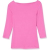 image:imageAmazon Essentials Womens SlimFit 34 Sleeve Boat Neck Cotton Modal Micro Rib TShirtBright Pink
