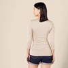 image:imageAmazon Essentials Womens SlimFit 34 Sleeve Boat Neck Cotton Modal Micro Rib TShirtOatmeal Heather