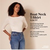 image:imageAmazon Essentials Womens SlimFit 34 Sleeve Boat Neck Cotton Modal Micro Rib TShirtWhite Stripe