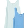 image:imageAmazon Essentials Womens SlimFit Ribbed Scoop Neck Tank TopsAqua BlueFrench Blue