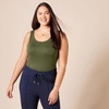 image:imageAmazon Essentials Womens SlimFit Ribbed Scoop Neck Tank TopsBlackOlive