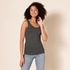 image:imageAmazon Essentials Womens SlimFit Ribbed Scoop Neck Tank TopsCharcoalGrey Heather Stripe