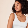 image:imageAmazon Essentials Womens SlimFit Ribbed Scoop Neck Tank TopsPurpleWhite