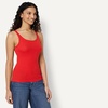 image:imageAmazon Essentials Womens SlimFit Thin Strap Tank Pack of 2Bright Poppy RedTan