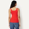 image:imageAmazon Essentials Womens SlimFit Thin Strap Tank Pack of 2Bright Poppy RedTan