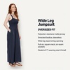 image:imageAmazon Essentials Womens Square Neck Wide Leg Sleeveless JumpsuitNavy