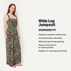 image:imageAmazon Essentials Womens Square Neck Wide Leg Sleeveless JumpsuitSage Green Abstract Palms