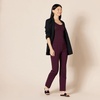 image:imageAmazon Essentials Womens Stretchy Ponte PullOn Mid Rise Ankle Length PantsBurgundy