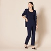 image:imageAmazon Essentials Womens Stretchy Ponte PullOn Mid Rise Ankle Length PantsNavy