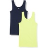 image:imageAmazon Essentials Womens SlimFit Ribbed Scoop Neck Tank TopsLime GreenNavy