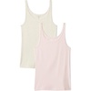 image:imageAmazon Essentials Womens SlimFit Thin Strap Tank Pack of 2Oatmeal HeatherLight Pink
