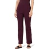 image:imageAmazon Essentials Womens Stretchy Ponte PullOn Mid Rise Ankle Length PantsBurgundy