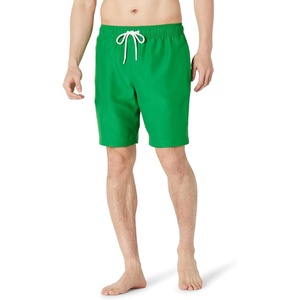 image:imageAmazon Essentials Mens 9 Swim Trunks with Mesh Lining Pockets Drawstring ClosureDark Green