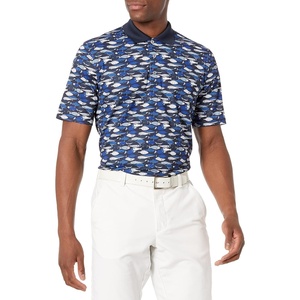 image:imageAmazon Essentials Mens RegularFit QuickDry ShortSleeve Golf Polo ShirtBlue Fish