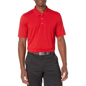 image:imageAmazon Essentials Mens RegularFit QuickDry ShortSleeve Golf Polo ShirtCherry Red