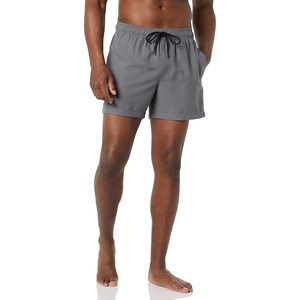 image:imageAmazon Essentials Mens Swim Trunks with Mesh Lining Pockets Drawstring ClosureCharcoal
