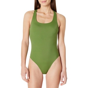 image:imageAmazon Essentials Womens CrissCross Back OnePiece SwimsuitOlive