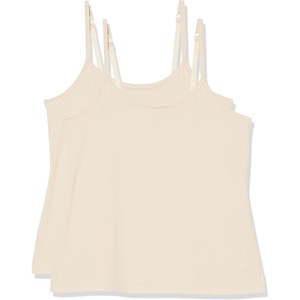 image:imageAmazon Essentials Womens Fitted Tank Top Camisole Undershirts Plus SizeLight Beige