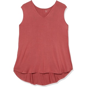 image:imageAmazon Essentials Womens Jersey StandardFit VNeck Tank Top Previously Daily Ritual MultipacksDark Rose