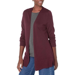 image:imageAmazon Essentials Womens Lightweight Long Sleeve OpenFront Cardigan Sweater Available in Plus SizeBurgundy