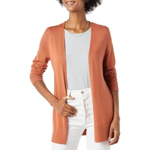 image:imageAmazon Essentials Womens Lightweight Long Sleeve OpenFront Cardigan Sweater Available in Plus SizeCaramel