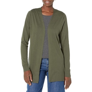 image:imageAmazon Essentials Womens Lightweight Long Sleeve OpenFront Cardigan Sweater Available in Plus SizeOlive
