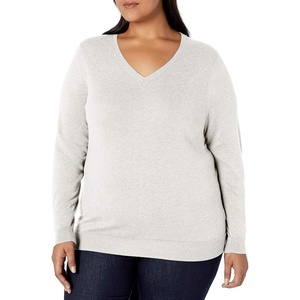 image:imageAmazon Essentials Womens Lightweight LongSleeve VNeck SweaterIvory