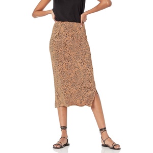 image:imageAmazon Essentials Womens PullOn Knit Midi Skirt with Elastic Waist Stretchy Available in Plus SizeBrown black