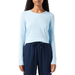 image:imageAmazon Essentials Womens RegularFit LongSleeve Crewneck TShirt Available in Plus SizeSky Blue