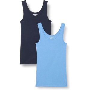 image:imageAmazon Essentials Womens SlimFit Ribbed Scoop Neck Tank TopsBlueNavy