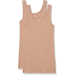 image:imageAmazon Essentials Womens SlimFit Ribbed Scoop Neck Tank TopsCamel