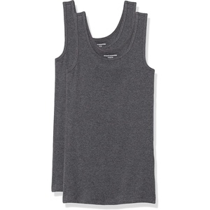 image:imageAmazon Essentials Womens SlimFit Ribbed Scoop Neck Tank TopsCharcoal Heather