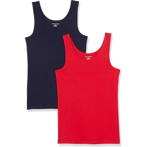 image:imageAmazon Essentials Womens SlimFit Ribbed Scoop Neck Tank TopsNavyRed