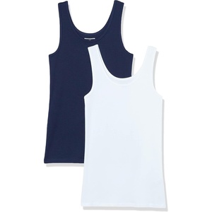 image:imageAmazon Essentials Womens SlimFit Ribbed Scoop Neck Tank TopsNavyWhite