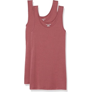 image:imageAmazon Essentials Womens SlimFit Ribbed Scoop Neck Tank TopsPlum