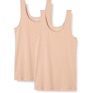 image:imageAmazon Essentials Womens SlimFit Ribbed Scoop Neck Tank TopsSand