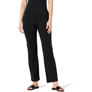 image:imageAmazon Essentials Womens Stretchy Ponte PullOn Mid Rise Ankle Length PantsBlack
