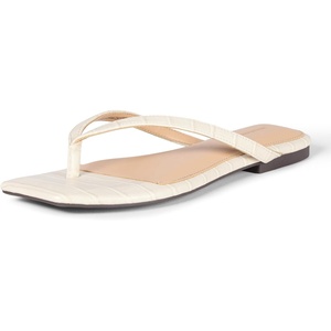 image:imageAmazon Essentials Womens Thong SandalsCream Faux Crocodile
