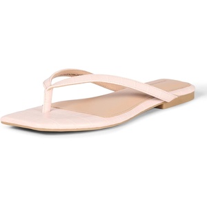 image:imageAmazon Essentials Womens Thong SandalsLight Pink Faux Crocodile