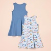 image:imageAmazon Essentials Girls and Toddlers Fit and Flare Knit Sleeveless Tank Dress Pack of 22pack BlueButterflies