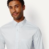image:imageAmazon Essentials Mens Slim Fit Stretch Wrinkle Free Button Down Collar Dress ShirtLight Blue